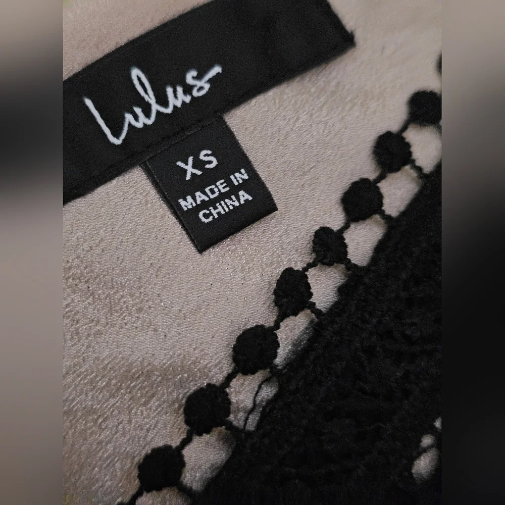 Like New Lulu's Elegant Black Lace Mini Dress Fully Lined Small - Picture 2 of 11